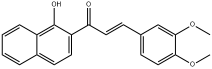 (E)-3-(3,4-dimethoxyphenyl)-1-(1-hydroxynaphthalen-2-yl)prop-2-en-1-one Structure