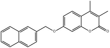 3,4-dimethyl-7-(naphthalen-2-ylmethoxy)chromen-2-one 구조식 이미지