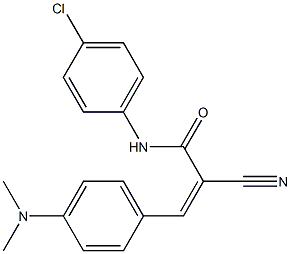 (Z)-N-(4-chlorophenyl)-2-cyano-3-[4-(dimethylamino)phenyl]prop-2-enamide 구조식 이미지