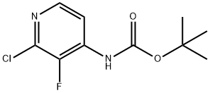 (2-Chloro-3-fluoro-pyridin-4-yl)-carbamic acid tert-butyl ester Structure
