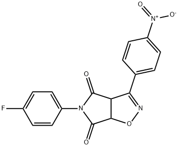 5-(4-fluorophenyl)-3-(4-nitrophenyl)-3a,6a-dihydropyrrolo[3,4-d][1,2]oxazole-4,6-dione Structure