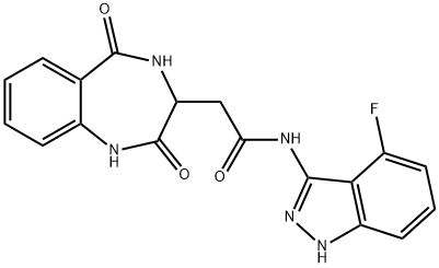 2-(2,5-dioxo-3,4-dihydro-1H-1,4-benzodiazepin-3-yl)-N-(4-fluoro-1H-indazol-3-yl)acetamide Structure