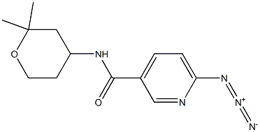 6-azido-N-(2,2-dimethyloxan-4-yl)pyridine-3-carboxamide Structure