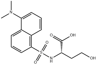 2-[[5-(dimethylamino)naphthalen-1-yl]sulfonylamino]-4-hydroxybutanoic acid 구조식 이미지