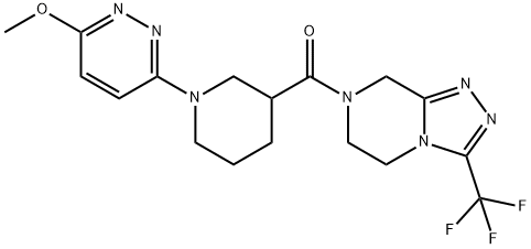 [1-(6-methoxypyridazin-3-yl)piperidin-3-yl]-[3-(trifluoromethyl)-6,8-dihydro-5H-[1,2,4]triazolo[4,3-a]pyrazin-7-yl]methanone 구조식 이미지