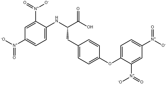2-(2,4-dinitroanilino)-3-[4-(2,4-dinitrophenoxy)phenyl]propanoic acid Structure