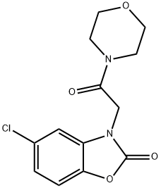 5-chloro-3-(2-morpholin-4-yl-2-oxoethyl)-1,3-benzoxazol-2-one 구조식 이미지