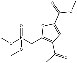 methyl 4-acetyl-5-(dimethoxyphosphorylmethyl)furan-2-carboxylate 구조식 이미지