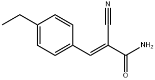 (E)-2-cyano-3-(4-ethylphenyl)prop-2-enamide 구조식 이미지