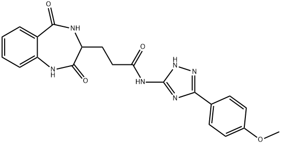 3-(2,5-dioxo-3,4-dihydro-1H-1,4-benzodiazepin-3-yl)-N-[5-(4-methoxyphenyl)-1H-1,2,4-triazol-3-yl]propanamide Structure