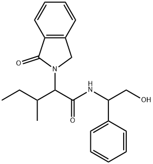 N-(2-hydroxy-1-phenylethyl)-3-methyl-2-(3-oxo-1H-isoindol-2-yl)pentanamide Structure