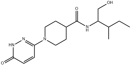N-(1-hydroxy-3-methylpentan-2-yl)-1-(6-oxo-1H-pyridazin-3-yl)piperidine-4-carboxamide Structure