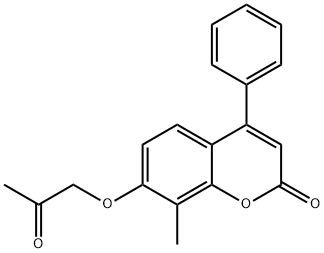 8-methyl-7-(2-oxopropoxy)-4-phenylchromen-2-one Structure