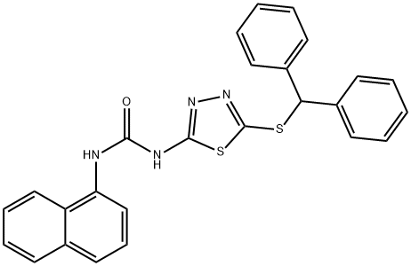 1-(5-benzhydrylsulfanyl-1,3,4-thiadiazol-2-yl)-3-naphthalen-1-ylurea 구조식 이미지