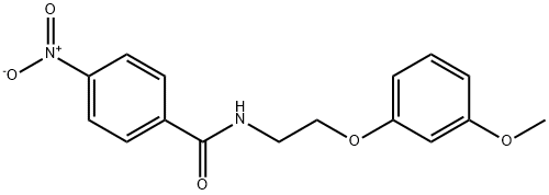 N-[2-(3-methoxyphenoxy)ethyl]-4-nitrobenzamide 구조식 이미지