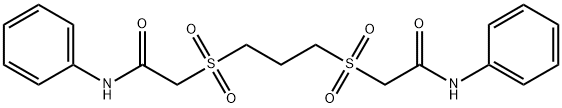 2-[3-(2-anilino-2-oxoethyl)sulfonylpropylsulfonyl]-N-phenylacetamide 구조식 이미지