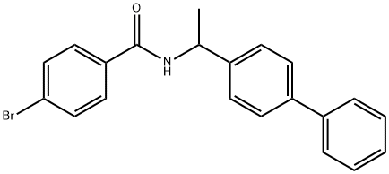 4-bromo-N-[1-(4-phenylphenyl)ethyl]benzamide 구조식 이미지