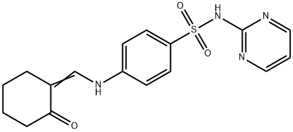 4-[[(E)-(2-oxocyclohexylidene)methyl]amino]-N-pyrimidin-2-ylbenzenesulfonamide 구조식 이미지