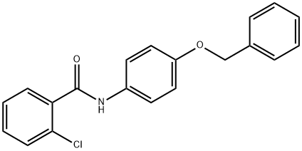 2-chloro-N-(4-phenylmethoxyphenyl)benzamide 구조식 이미지