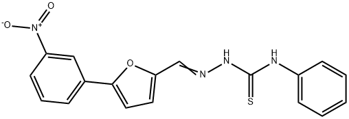 1-[(E)-[5-(3-nitrophenyl)furan-2-yl]methylideneamino]-3-phenylthiourea Structure