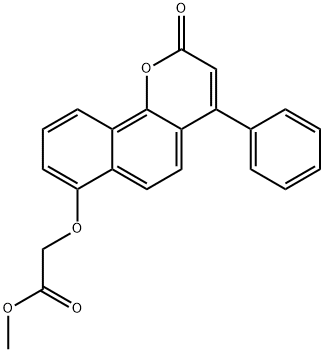 methyl 2-(2-oxo-4-phenylbenzo[h]chromen-7-yl)oxyacetate 구조식 이미지