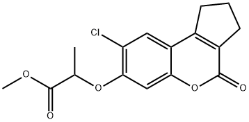 methyl 2-[(8-chloro-4-oxo-2,3-dihydro-1H-cyclopenta[c]chromen-7-yl)oxy]propanoate 구조식 이미지