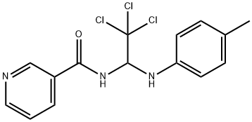 N-[2,2,2-trichloro-1-(4-methylanilino)ethyl]pyridine-3-carboxamide Structure