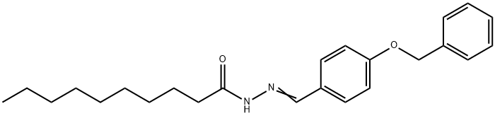 N-[(E)-(4-phenylmethoxyphenyl)methylideneamino]decanamide Structure