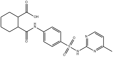 2-[[4-[(4-methylpyrimidin-2-yl)sulfamoyl]phenyl]carbamoyl]cyclohexane-1-carboxylic acid 구조식 이미지