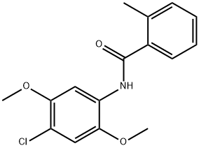 N-(4-chloro-2,5-dimethoxyphenyl)-2-methylbenzamide 구조식 이미지