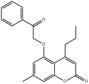 7-methyl-5-phenacyloxy-4-propylchromen-2-one 구조식 이미지