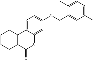 3-[(2,5-dimethylphenyl)methoxy]-7,8,9,10-tetrahydrobenzo[c]chromen-6-one 구조식 이미지