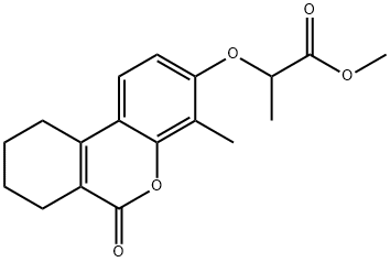 methyl 2-[(4-methyl-6-oxo-7,8,9,10-tetrahydrobenzo[c]chromen-3-yl)oxy]propanoate 구조식 이미지