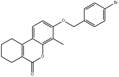 3-[(4-bromophenyl)methoxy]-4-methyl-7,8,9,10-tetrahydrobenzo[c]chromen-6-one 구조식 이미지