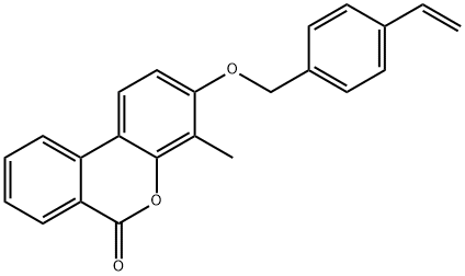 3-[(4-ethenylphenyl)methoxy]-4-methylbenzo[c]chromen-6-one 구조식 이미지