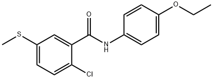 2-chloro-N-(4-ethoxyphenyl)-5-methylsulfanylbenzamide 구조식 이미지