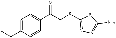 2-[(5-amino-1,3,4-thiadiazol-2-yl)sulfanyl]-1-(4-ethylphenyl)ethanone Structure