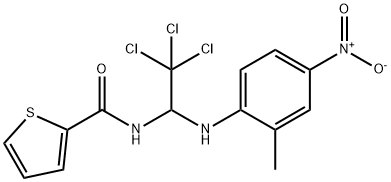 N-[2,2,2-trichloro-1-(2-methyl-4-nitroanilino)ethyl]thiophene-2-carboxamide Structure