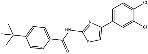 4-tert-butyl-N-[4-(3,4-dichlorophenyl)-1,3-thiazol-2-yl]benzamide 구조식 이미지