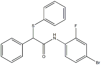 N-(4-bromo-2-fluorophenyl)-2-phenyl-2-phenylsulfanylacetamide Structure