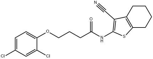 N-(3-cyano-4,5,6,7-tetrahydro-1-benzothiophen-2-yl)-4-(2,4-dichlorophenoxy)butanamide Structure