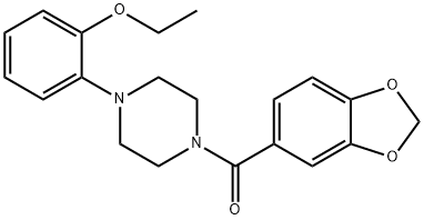 1,3-benzodioxol-5-yl-[4-(2-ethoxyphenyl)piperazin-1-yl]methanone Structure