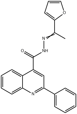 N-[(E)-1-(furan-2-yl)ethylideneamino]-2-phenylquinoline-4-carboxamide 구조식 이미지