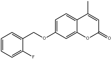 7-[(2-fluorophenyl)methoxy]-4-methylchromen-2-one 구조식 이미지