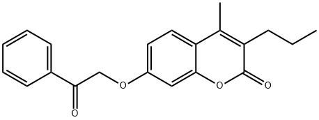 4-methyl-7-phenacyloxy-3-propylchromen-2-one Structure