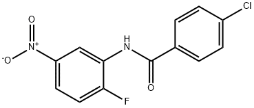 4-chloro-N-(2-fluoro-5-nitrophenyl)benzamide Structure