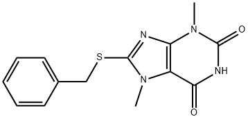 8-benzylsulfanyl-3,7-dimethylpurine-2,6-dione Structure
