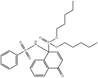 N-(1-dipentoxyphosphoryl-4-oxonaphthalen-1-yl)benzenesulfonamide Structure
