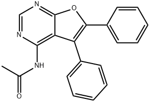 N-(5,6-diphenylfuro[2,3-d]pyrimidin-4-yl)acetamide 구조식 이미지