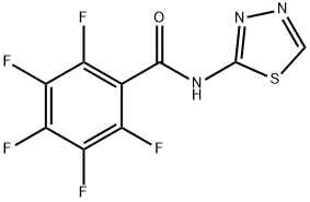 2,3,4,5,6-pentafluoro-N-(1,3,4-thiadiazol-2-yl)benzamide 구조식 이미지